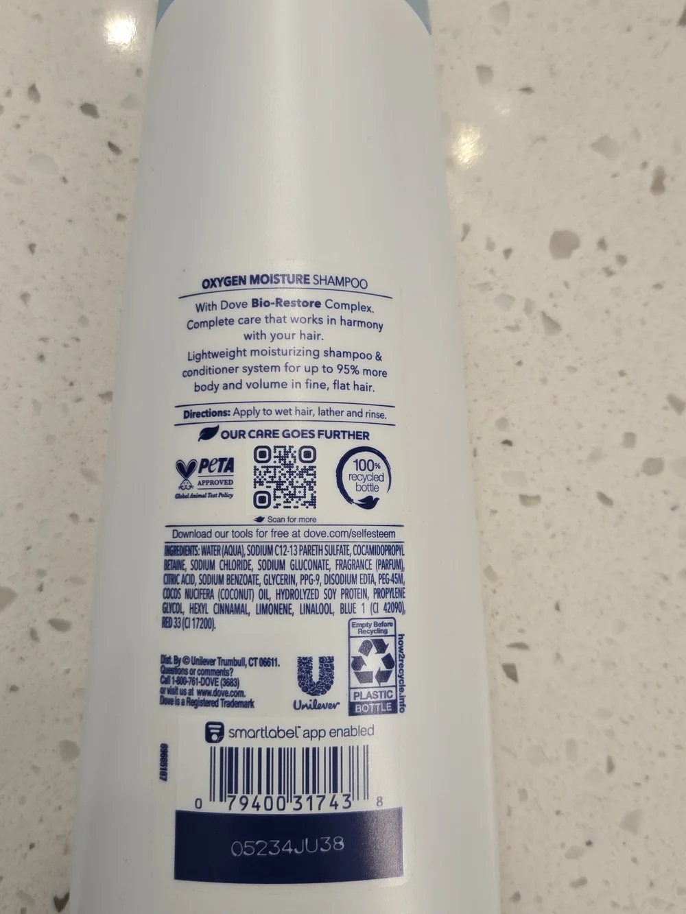 Dove Ultra Care Oxygen Moisture Shampoo